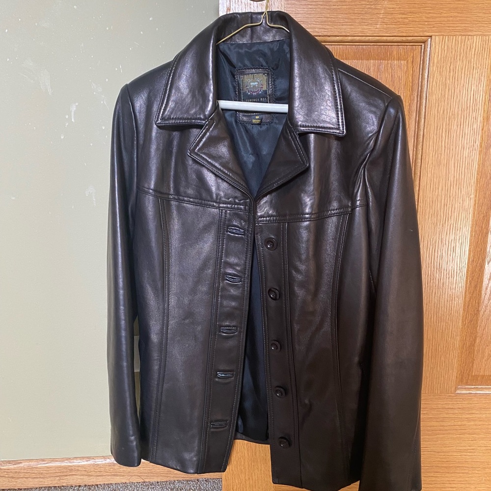 Dark Brown 100% leather jacket NWT
